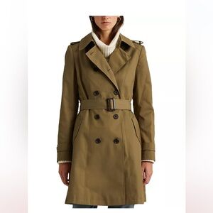 NWT Ralph Lauren Trench, Meduim in Olive Fern